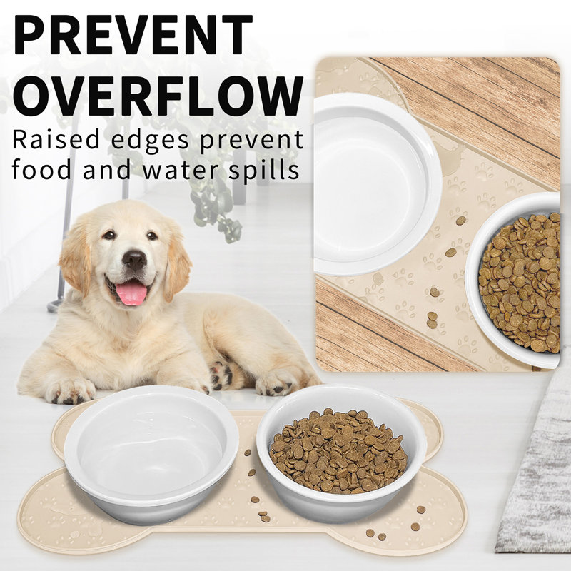 Non slip pet food mat best sale